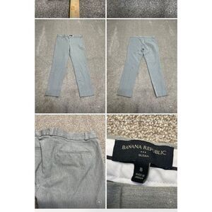 Banana Republic womens sloan straight pants sz 8 gray business casual pants